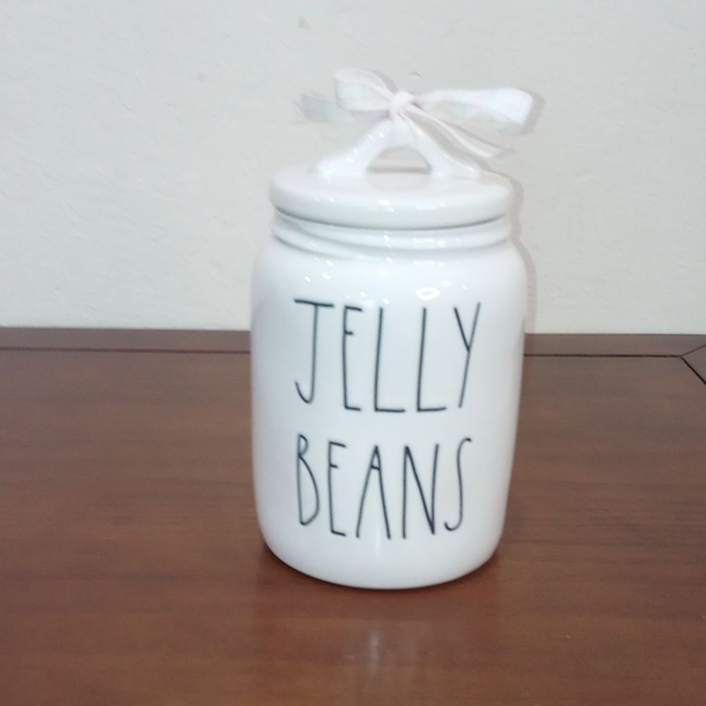 Rae Dunn "Jelly Beans" Canister Jar With Lid
